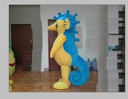 2018 Factory direct sale lovely&cute character adult plush seahorse mascot costume custom sea horse cartoon mascot costumes for sale