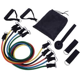 11Pcs Resistance Bands Set Rope Fitness Exercises Stretch Training Rubber Expander Tubes Elastic fitness Equipment Pull Yoga