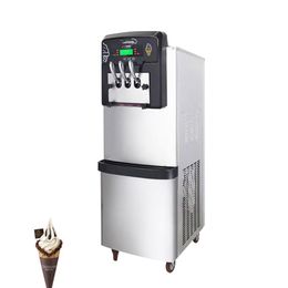 Factory Outlet Soft Ice Cream Machine commercial electric ice cream making machine with 3 Flavours 3300W