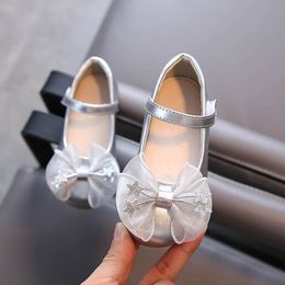 solid color bow children's leather shoes cute princess dress party shoes fashion design girl 1-3 years old toddler Princess Leather shoes