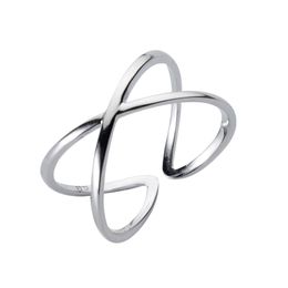 China Einstellbare Mode Querlinie Ring Solid 925 Sterling Silber Einfache Ebene Weibliche Ringe x Dame Schmuck Jubiläum vorhanden