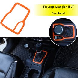 Orange ABS Gear Shift Red Decoraion Cover For Jeep Wrangler JL JT 2018+ Factory Outlet Auto Internal Accessories