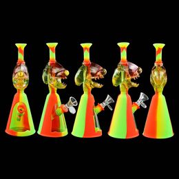 9.4" silicone water pipes monster norval portable Smoking bongs dab rig hookah factory price festival gift