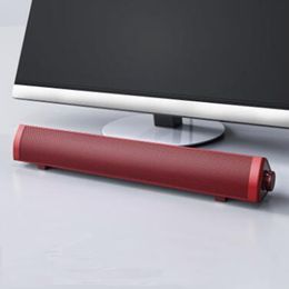 USB Power Sound Bar Computer-Lautsprecher tragbare drahtgebundene Bluetooth-Soundbar-Lautsprecher für PC-Surround-Sound mit eingebauten Subwoofern