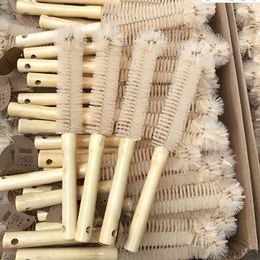 Wooden long handle wooden cup brush milk bottle brush kitchen supplies household brush cup cleaning tool