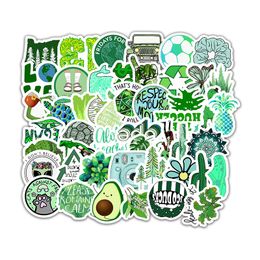 5 Sets 250PCS Cartoon Small Fresh Green Sticker Mobile Phone Computer Water Cup PVC Sticker