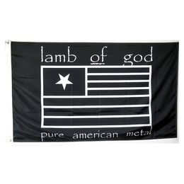 Lamb of God Pure American Metal Flag 3x5ft Digital Printing Polyester Outdoor Indoor Use Club printing Banner and Flags Wholesale