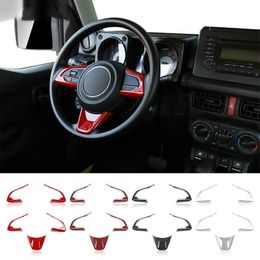 ABS Car Steering Wheel Button Cover Dcoration Trim For Suzuki Jimny 2019 UP Car Interior Accessories