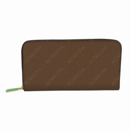 Men Classic presbyopic Purse Fashion women Long Zipper Wallet Card Holders brown Coin Purses Clutch Bags Old flower handbags High Quality leather canvas bags