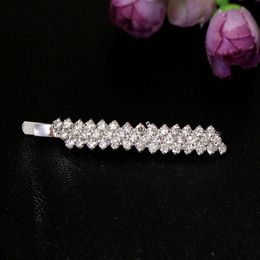 Crystal Imitation Minimalist Rows Three Clip Ladies Wedding Decorative Hair Accessories Shimmer Rhinestone Jewellery Hairpins pins