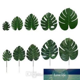 Fake Leavas Artificial Tropical Palm DYI Leaves Green Monstera Leaves for Home Kitchen Party Decorations Handcrafts