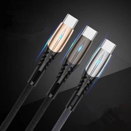 LED Type C 3.1A Fast Charging Cable/Micro usb USB Data cable Lead Adapter Universal For Android 1M 3FT