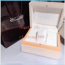 Luxury Wristwatches White Boxes Mens Ladies for Gift MASTER Rectangle 1368420 1288420 Original Wooden Box With Certificate Tote Ba299T