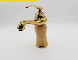 Gold Polished Counter Top Bathroom Faucet Wash Basin Tap Swivel Single Handle Hot and Cold Water Mixer Tap