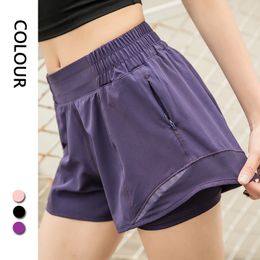 hotty hot yoga shorts 4 inseam loose fit running sports lu short quick-drying woven fitness shorts breathable gym clothes women pants