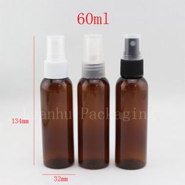 Pharmaceutical packaging bottle , 60ml brown empty plastic spray perfume bottles with 60cc cosmetic container