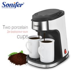 Drip Coffee Maker Kitchen Removable And Washable Household Coffee Machine Tea Coffee Pot Milk Maker For Gift 220V Sonifer