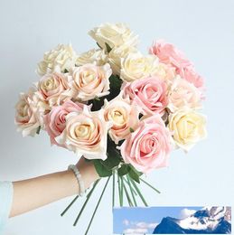 Expedição dia 7,5 centímetros Atacado Artificial Charming Bouquets de casamento Primavera Rose Flores Floral Casamento Casa Hotel Desk Decoração