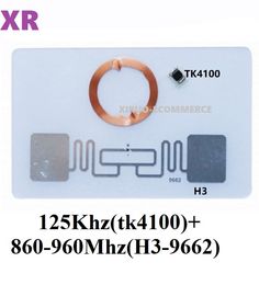 Dual Chip Passive PVC Card TK4100+H3 H3+F08 F08+TK4100 Chip card HF+LF LF+UHF HF+UHF RFID PVC CARD For Access Control