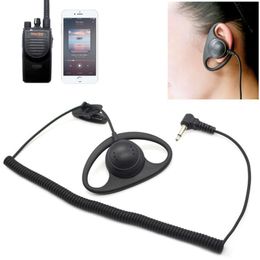 3.5MM Plug Port D Shape Earphone Headset Earpiece Earhook for Two-way Radio Speaker Microphone Walkie Talkie