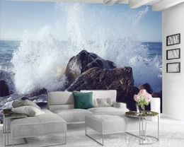 Custom 3D Photo Wallpaper 3d Modern Wallpaper Beautiful Stone Wave Premium Atmospheric Interior Decoration Wallpaper