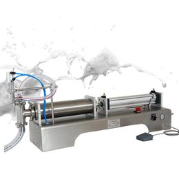 10-1000ml Pneumatic Piston Liquid Filler Shampoo Gel Water Wine Milk Juice Vinegar Coffee Oil Drink Detergent Filling Machine