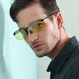 Fashion Sunglasses Frames Pochromic Men Day Night Vision Driver's Eyewear Polarized Driving Chameleon Glasses Male Change Color Sun