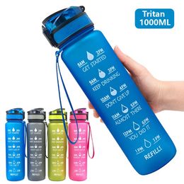 Factory Supply High Quality 35oz 1L Tritan Plastic Sport Water Bottle BPA Free Portable Reusable Plastic Water Cup Tumbler