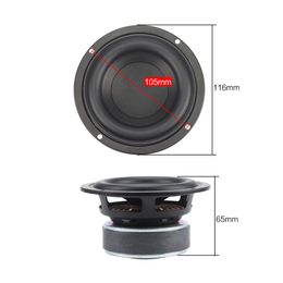 FreeShipping 4 inch 40W Round Subwoofer Speaker Woofer High power BASS Home Theatre 2.1 Subwoofer Unit 2 Crossover Loudspeakers DIY 1PC