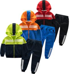 Baby Boy Clothes Sport Girls Boys Sports Set Kids Clothing Sets Boy Teenager Sport Suit School Zipper hoodies Boys Jacket+Pants