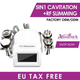 EU tex free Mini 5in1 40K Ultrsonic liposuction Cavitation RF Slimming machine Tripolar Bipolar Vacuum Radio weight Cellulite equipment