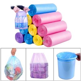 45*50cm Small Trash Bag Garbage Bags For Bathroom Trash Can Liners For bedroom Home Kitchen 7 Colour 5 Rolls/Set Make