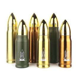 500ml Bullet Flask Water Bottle Stainless Steel Thermos Cups Double Wall Drinking Cup Tea Coffee Bullet Mugs Travel Tumblers GGA3704-2