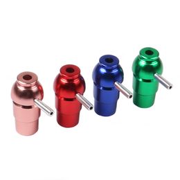 Latest Cool Colorful Metal Dry Herb Tobacco Smoking Tube Holder Portable Pipes Filter Innovative Design Handpipe Mouthpiece DHL Free