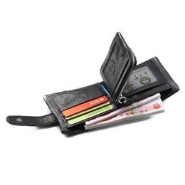 Code 1217 Fashion Men Wallets Genuine Leather Designer Man Wallet Short Purse With Coin Pocket Card Holders High Quality230m