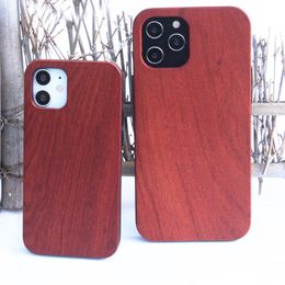 For Iphone Wood Case 12 max 11 pro max 7 8 plus Solid Wooden Bamboo Back Cover Scratch resistant Anti-knock
