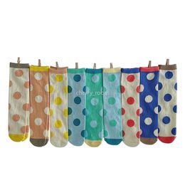 Autumn Korean Kids Dots Socks New Baby Girls Polka Dot Princess Stockings 2020 New Fall Children Knit Casual Sports Socks 595