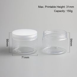 30 x Empty Big 5oz 6oz 250g Plastic Clear Cream Jar Cosmetic Packaging Box Jar Pot Hand Body Cream Lotion Container
