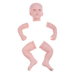 Simulation 20inch Unpainted Reborn Kits Baby Doll Vinyl Mold Head 3//4 Arms Full