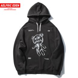 Shop Fleece Bear Hoodie UK | Fleece Eden Graphic Print Long Sleeve Fleece