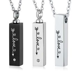Personalised Jewellery Stainless Steel Necklace Cremation Urn Ashes Pendant Necklaces for Memorial Keepsakes Love With Fill Kit