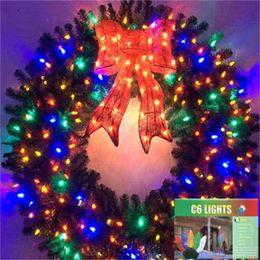 New Four-color C6 strawberry led light string with eight functions LED battery gift light home Christmas decoration string light