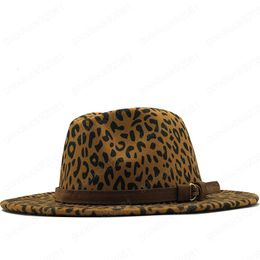 Hot Sale Women Men Wool Fedora Hat With Leather Ribbon Gentleman Elegant Lady Winter Autumn Wide Brim Jazz Church Panama Sombrero Cap