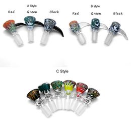 Beracky New US Colour 14mm 18mm Male Glass Bowl Smoking Accessories Wig Wag Glass Bowls Piece For Glass Water Bongs Dab Rigs