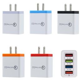 4 USB Fast phone charger 5V 3A multi-port travel charger plug Fast Charger Mobile For iphone 11 pro max samsung HTC