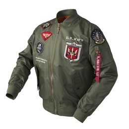 Autumn Us navy MA1 letterman varsity baseball Pilot air force flight college tactical military army jacket for men 200919