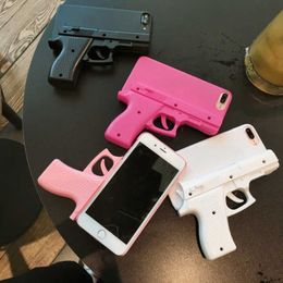 -Para el iphone 11 Pro moda Max 3D interesantes casos de armas teléfono para el iPhone 6 7 8 Plus X XS MAX XR silicona suave pistola de juguete cáscara