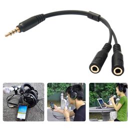 3.5mm Aux Audio Y Splitter Cable 1 Female to 2 Male Connector Cord For Laptop Headphone Earphone Headset