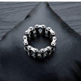 Men's Personalised bicycle chain titanium steel ring 316 stainless steel chaomen motorcycle rings bracelet wholesale