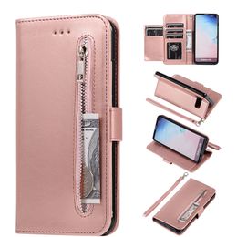 Leather Zipper A51 A71 A70 A50 A41 Case For Samaung Galaxy S20 S10 S9 S8 Plus S7 Note 8 9 10 20 Ultra A11 A40 A30 A20 A10 Cover